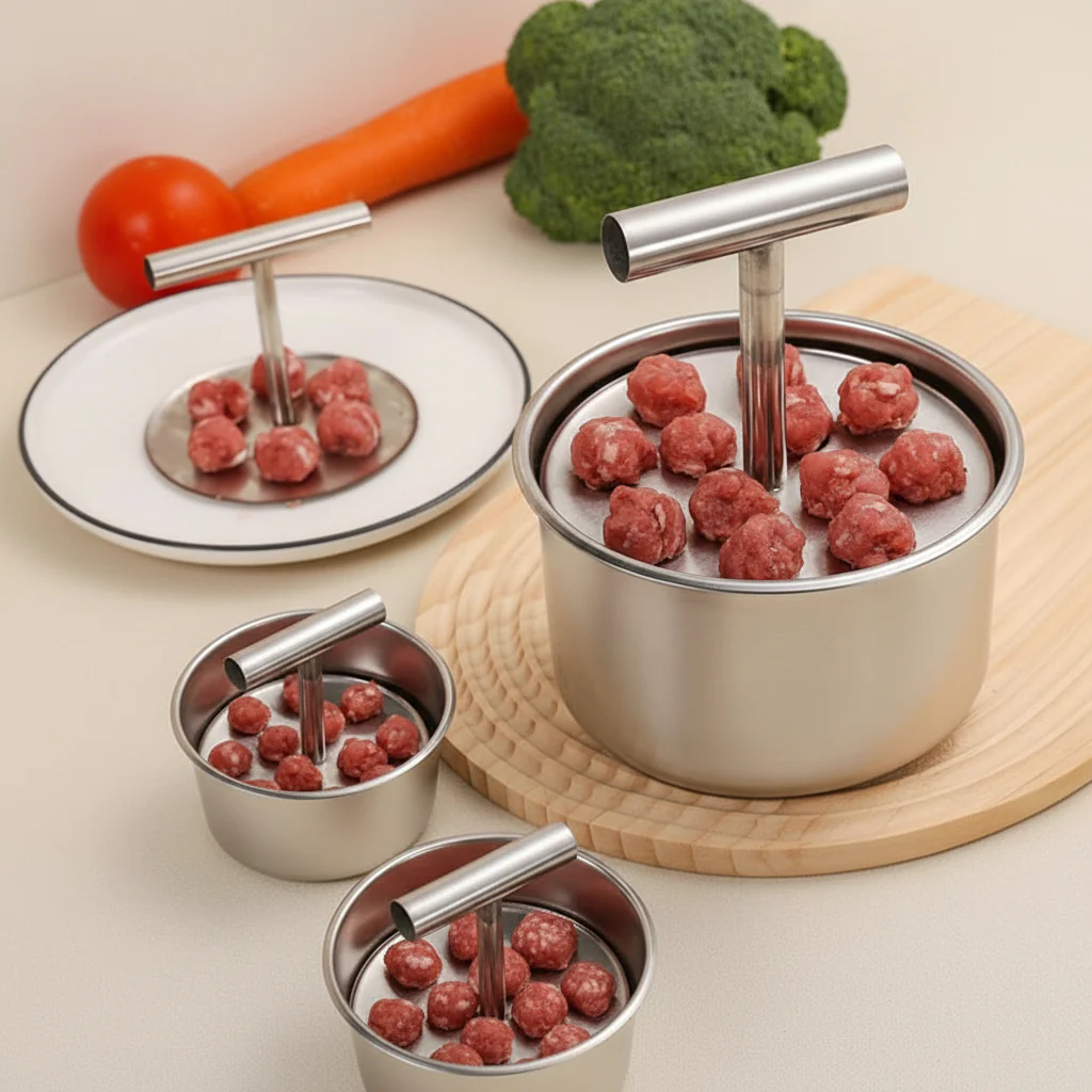 MeatMaster stainless steel meatball mould - Uniform & practical for every kitchen - Image 2