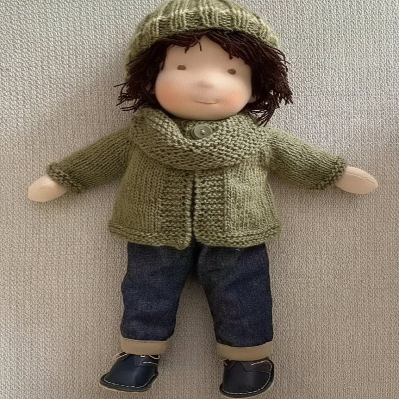 MELLOMINA – Handmade Waldorf doll made of pure cotton with 30 cm tall, soft body for children - Image 8