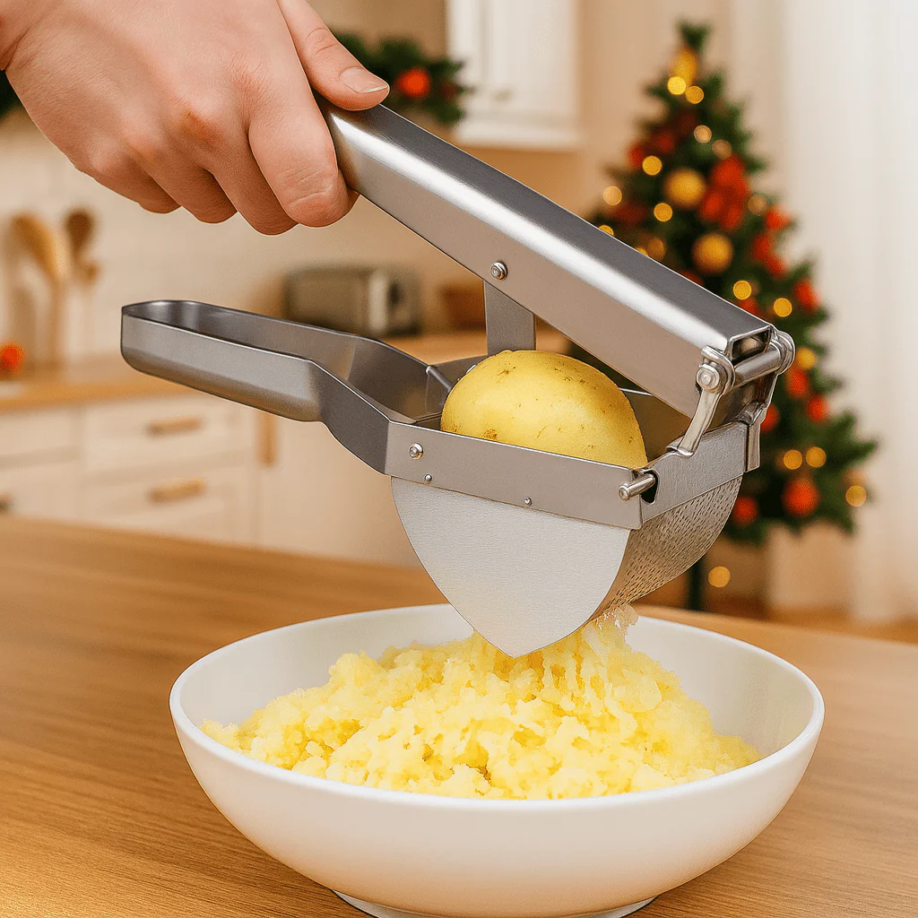 MELLOWPRESS – High-performance stainless steel potato press for baby food & fruit - Image 2