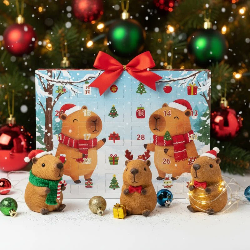 MERRYCAPI – Cute Capybara Blind Box Calendar for Joyful Christmas Fun for Kids - Image 2
