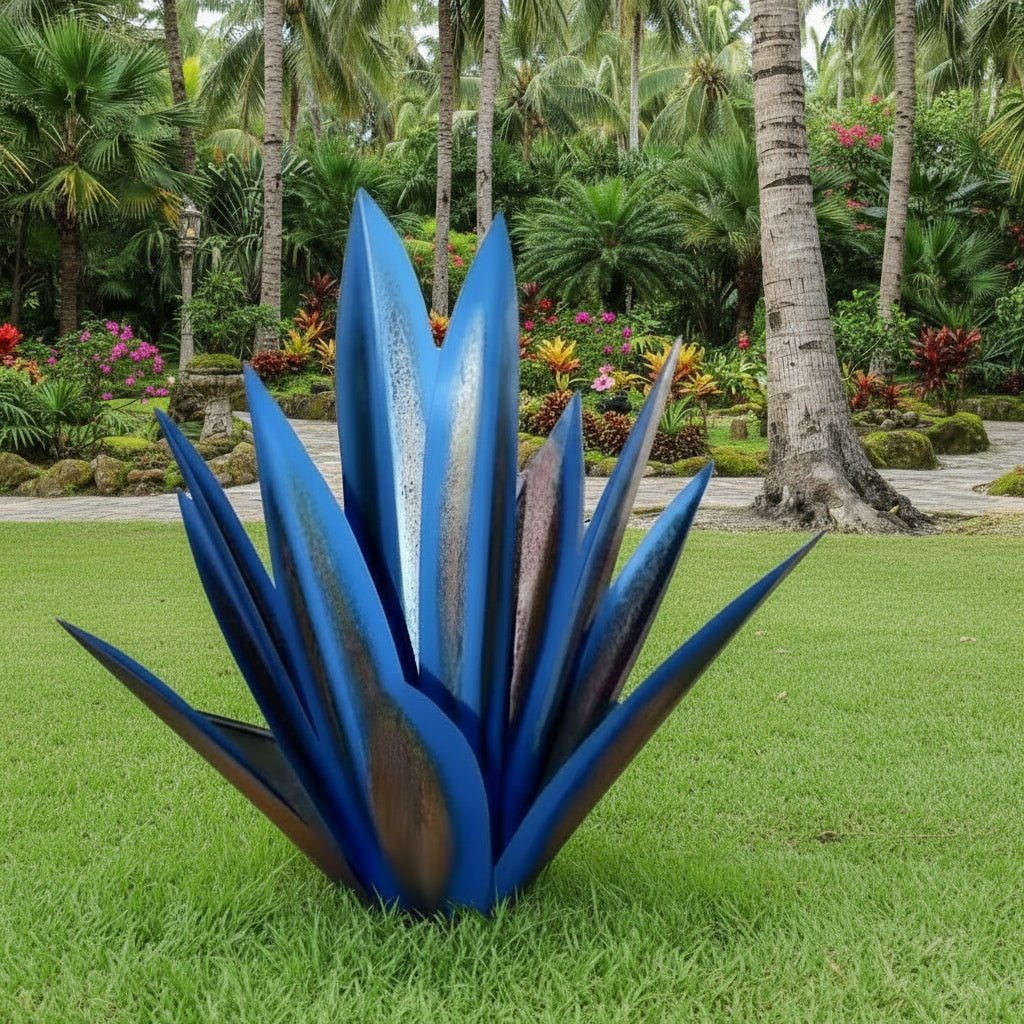 METALFLORA – Lively agave sculpture made of metal for weatherproof, modern garden decoration - Image 2
