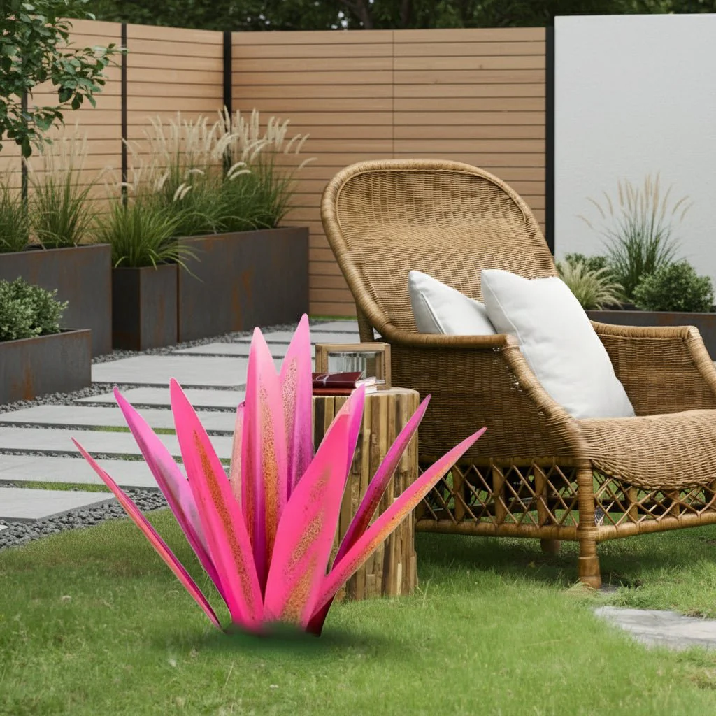 METALFLORA – Lively agave sculpture made of metal for weatherproof, modern garden decoration - Image 3