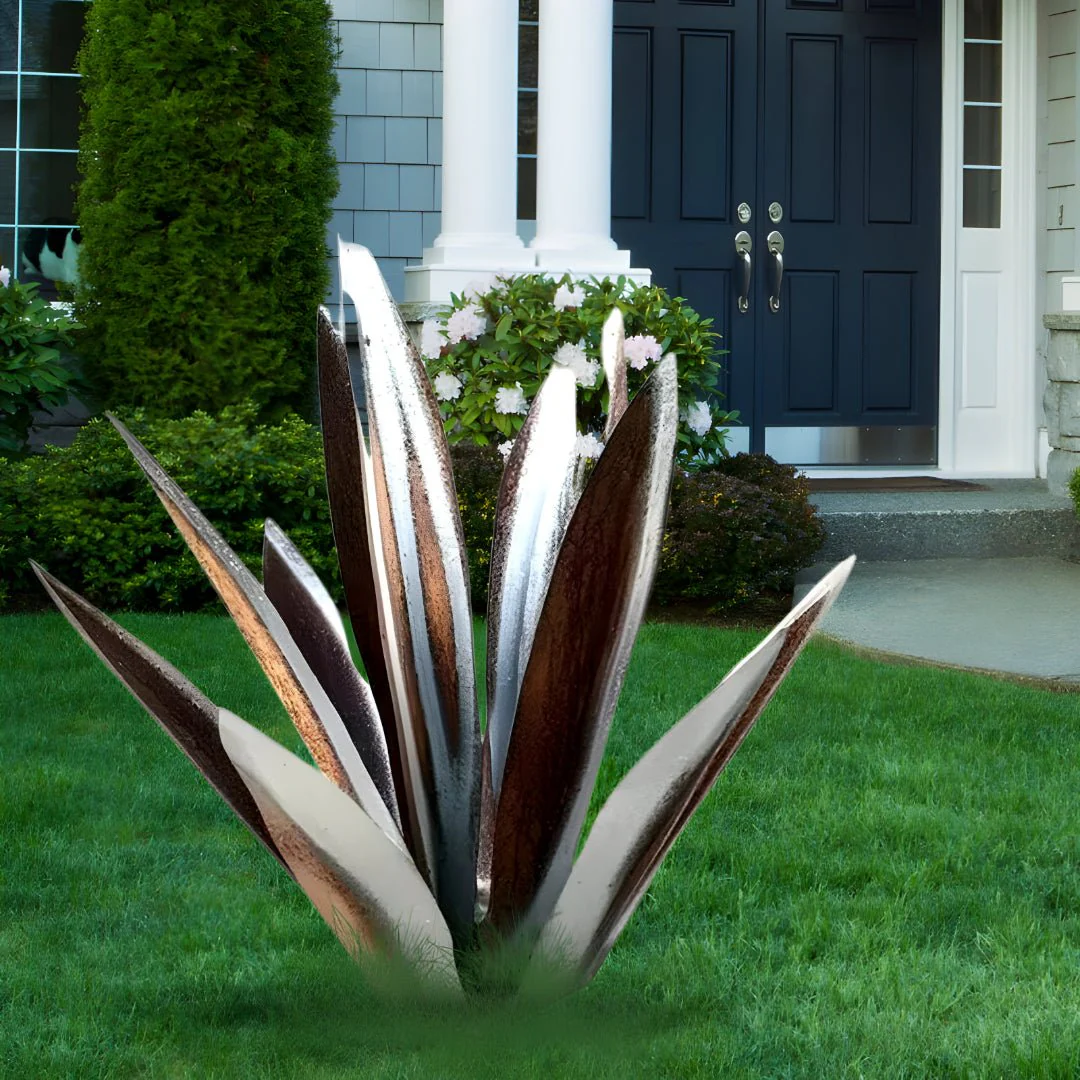 METALFLORA – Lively agave sculpture made of metal for weatherproof, modern garden decoration - Image 6