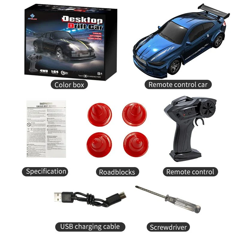 MICRODRIFT – Compact 1:64 Remote Control Drift Car for Smooth Gliding - Image 9