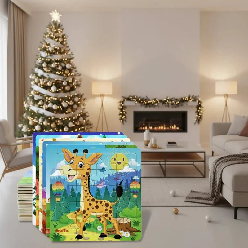 MINICRAFTO – 3D wooden puzzle for animals & vehicles for early childhood development