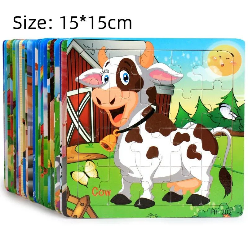 MINICRAFTO – 3D wooden puzzle for animals & vehicles for early childhood development - Image 6