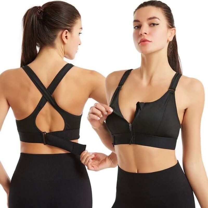 MIRA - Sports bra with front zip and high support - Image 6