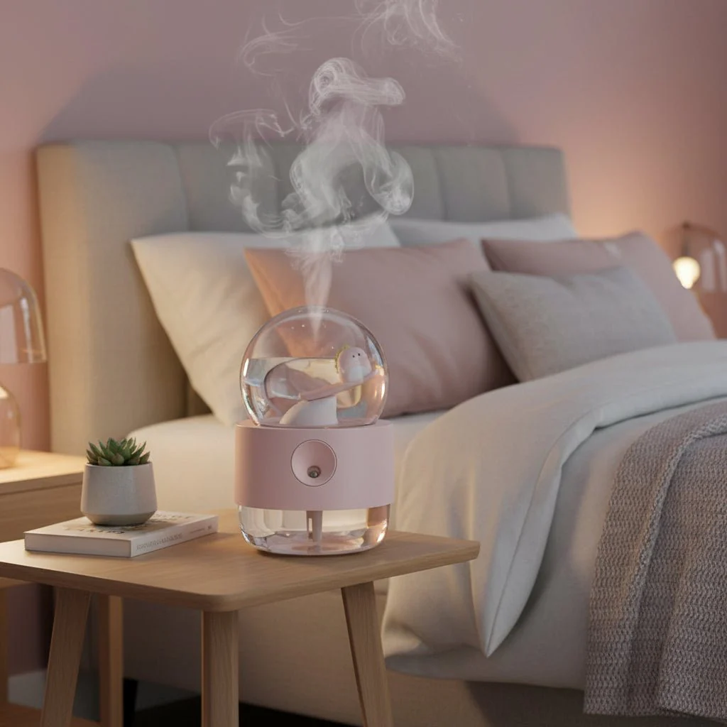 MISTMELO – Cute wireless rechargeable humidifier with music box and night lamp - Image 2