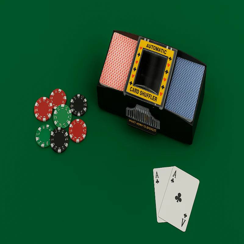 MIXTRIQ – Automatic electric card shuffler (USB- and battery-powered for 1–2 card decks)