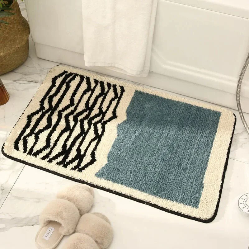 MODARIN – Artistic Handmade Abstract Bath Mat with Non-Slip Design - Image 2