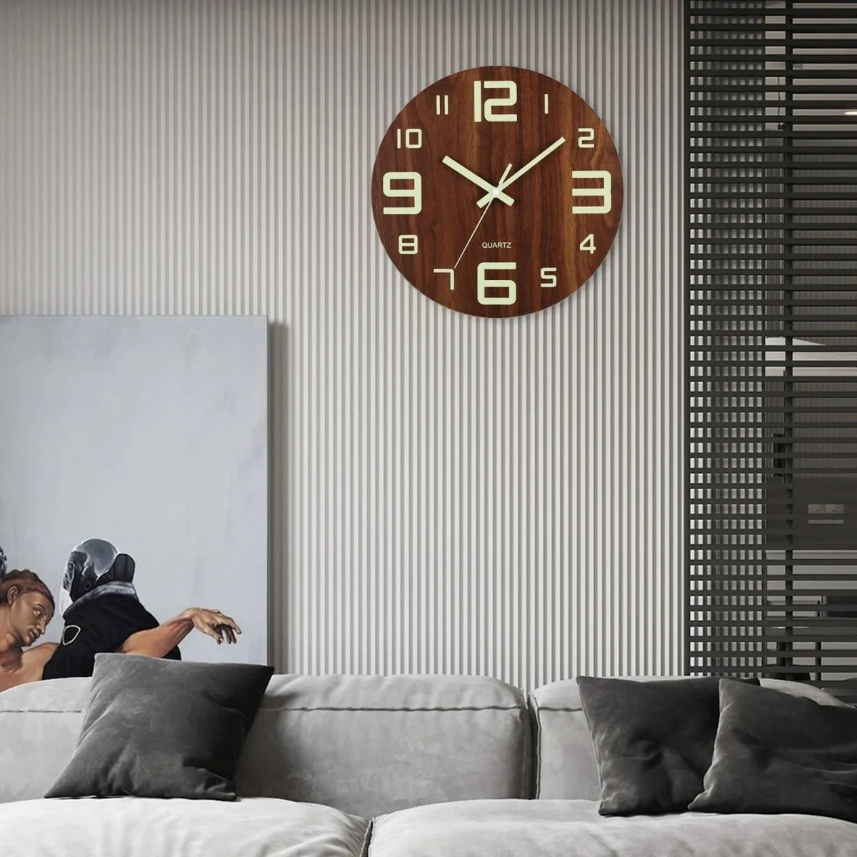 MOONMARK – Stylish luminous digit wall clock for bedroom - Image 2
