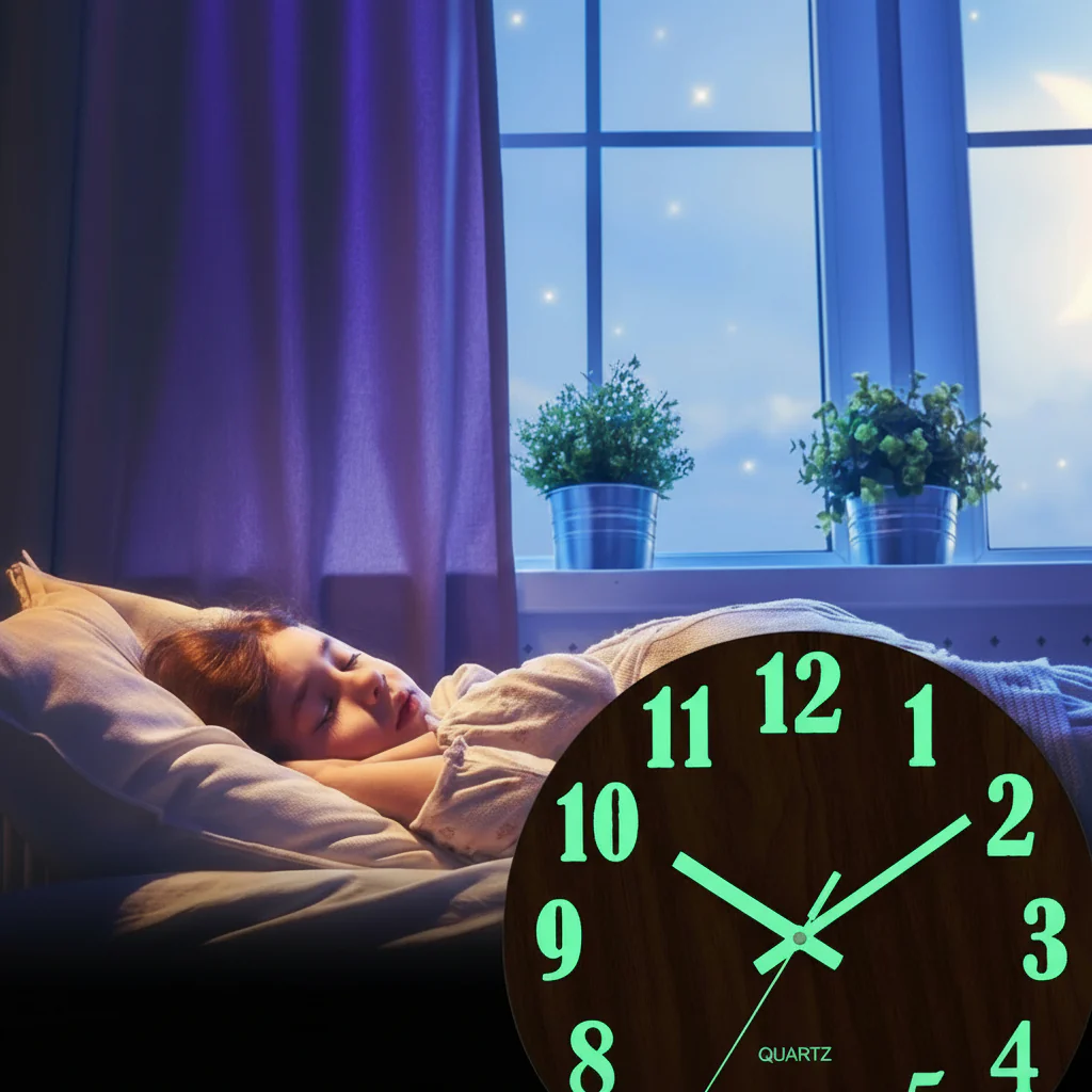 MOONMARK – Stylish luminous digit wall clock for bedroom - Image 3