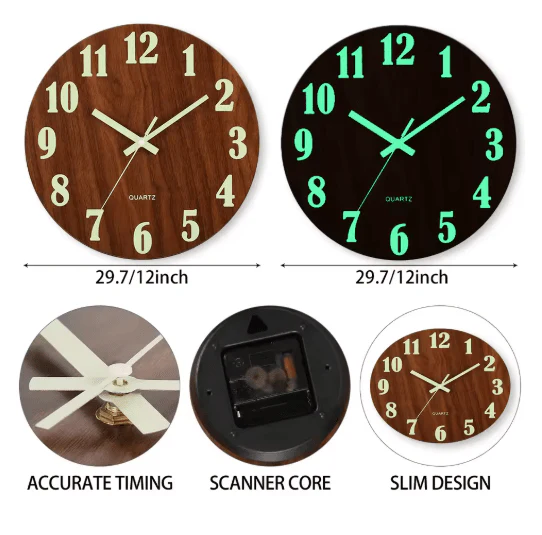 MOONMARK – Stylish luminous digit wall clock for bedroom - Image 8