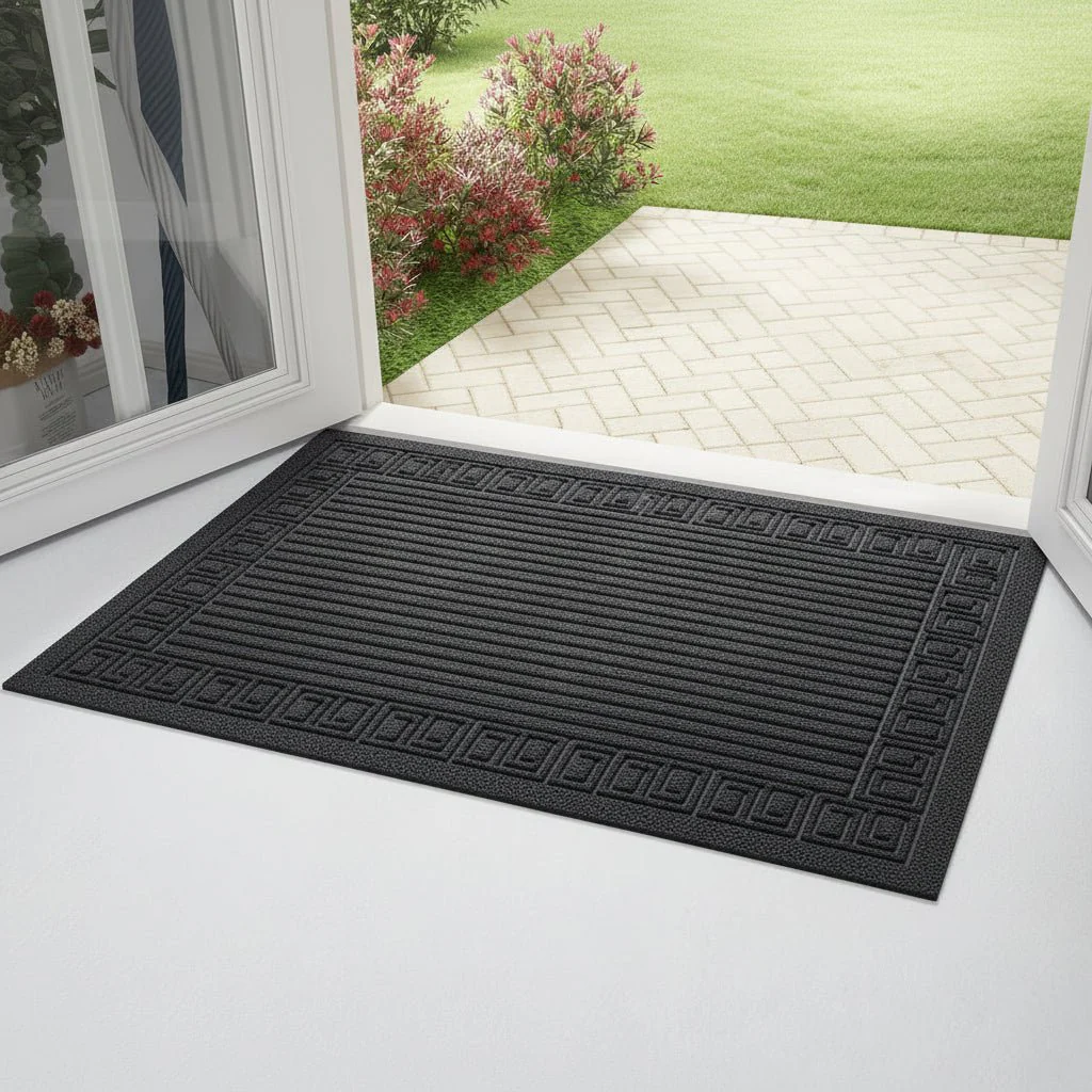 MUDCONTROL – Non-slip Rubber Door Mat for Maximum Dirt Absorption