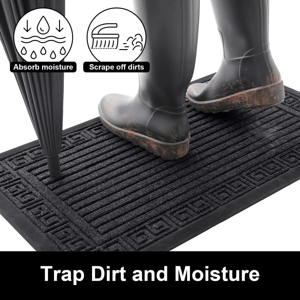 MUDCONTROL – Non-slip Rubber Door Mat for Maximum Dirt Absorption - Image 2
