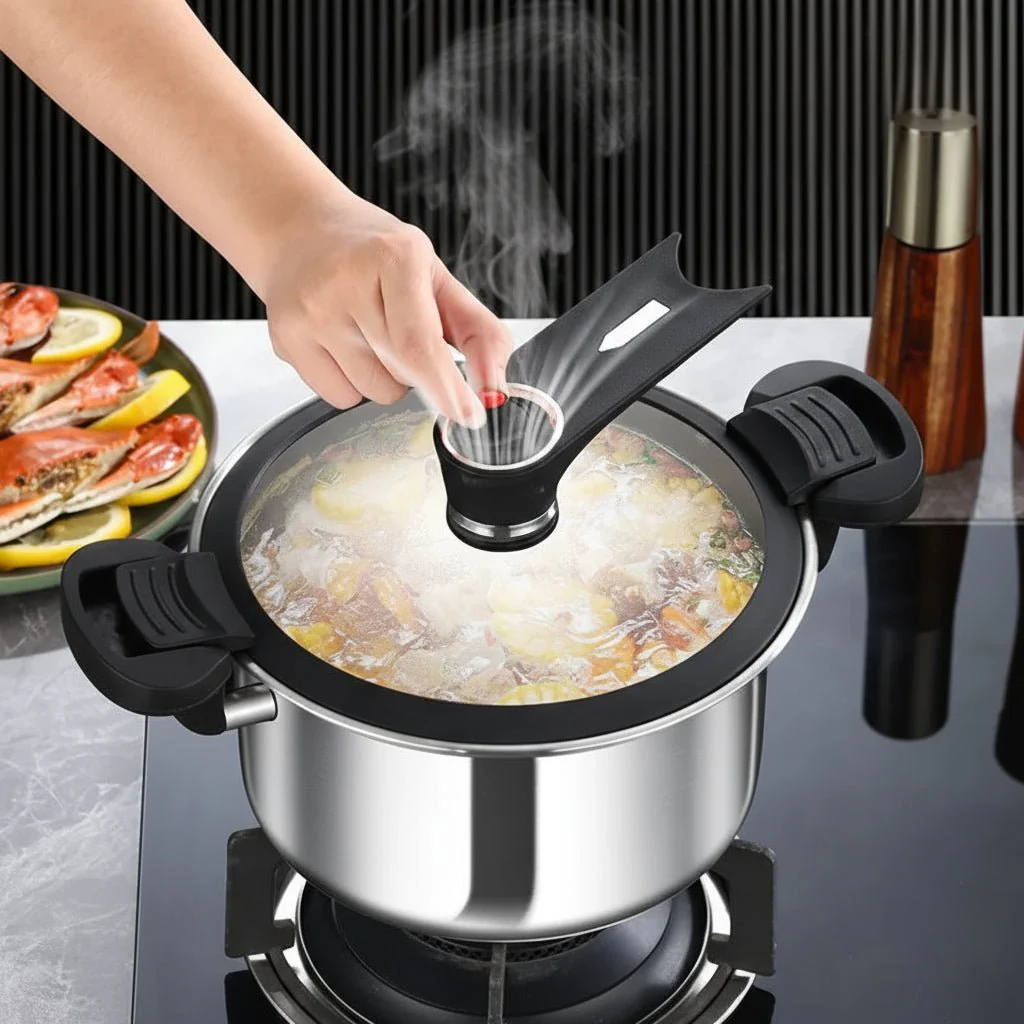 MULTICOOK – Stainless Steel Micro Steam Pressure Cooker for Soups & Stews - Image 5