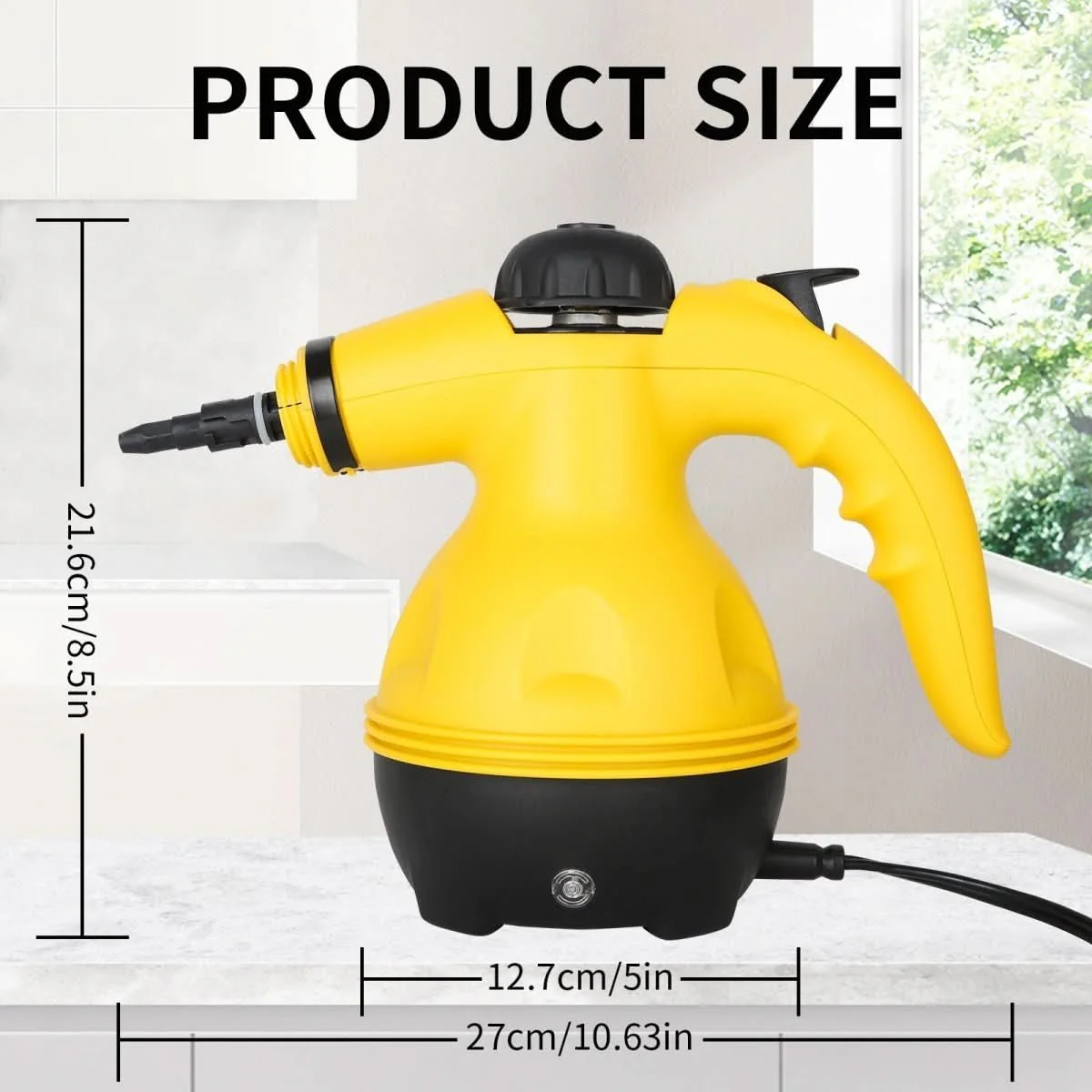 Multifunction Steam Cleaner - Chemical-free steam cleaner with 8 attachments for household, clothes & windows - Image 4