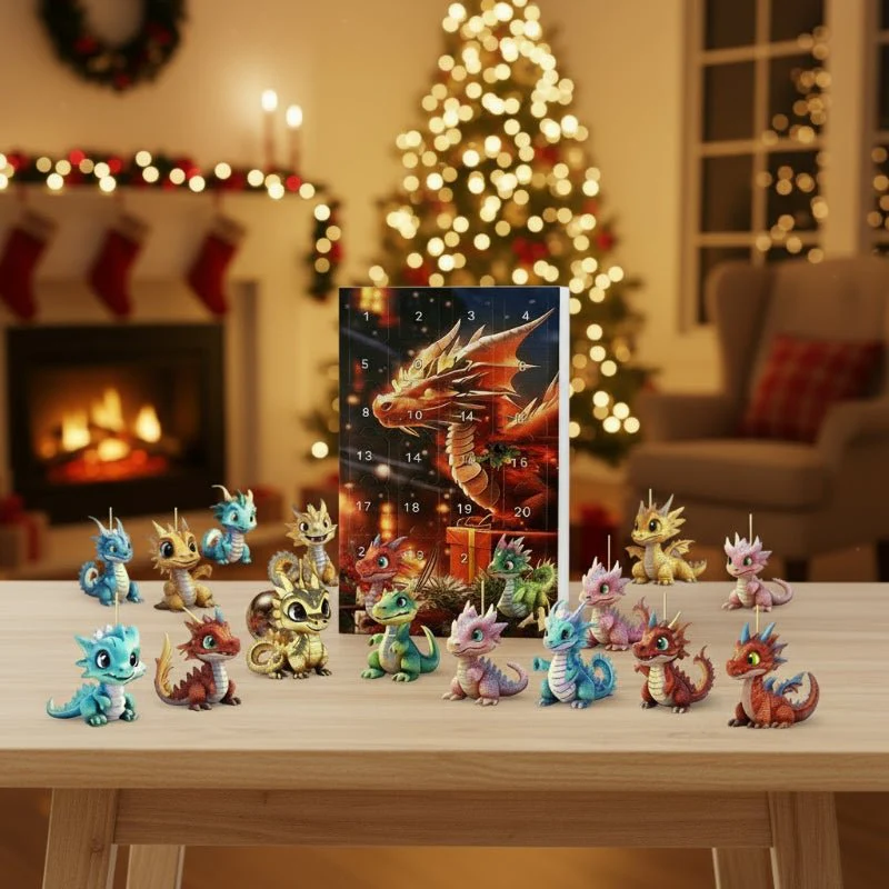 MYTHICALXMAS – 24-Day Dragon Advent Calendar with Cute Charms