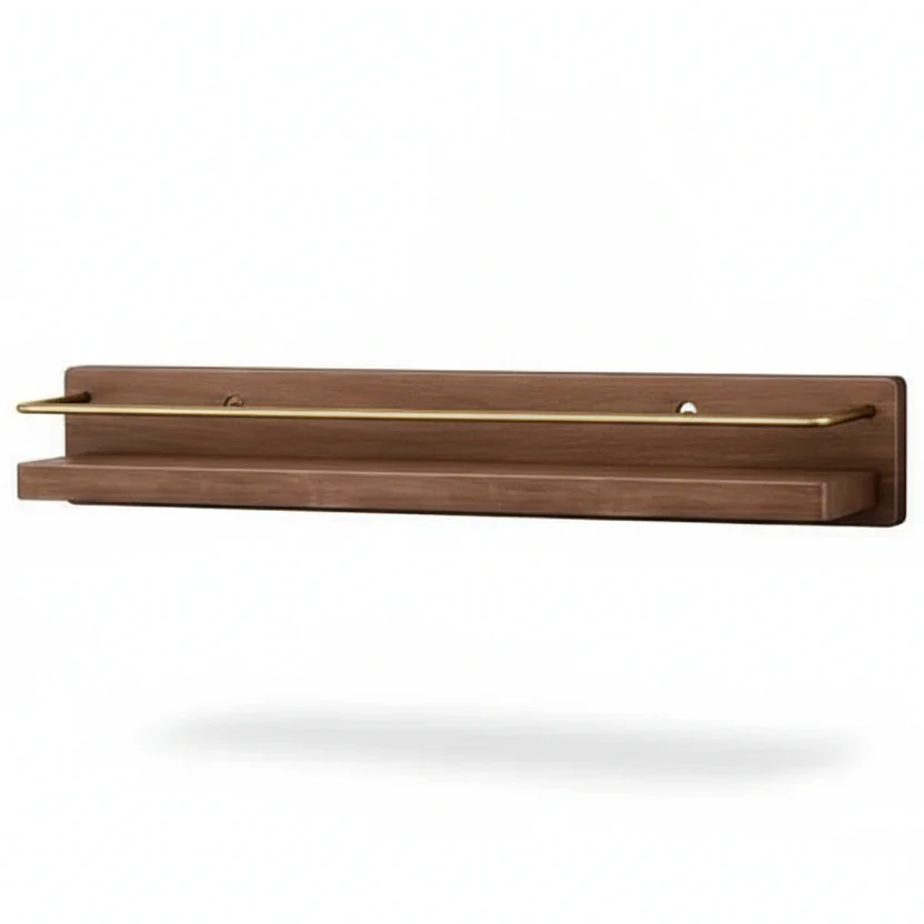 NATURAELLO – Bamboo Wall Coat Rack with Shelf & Sturdy Hooks - Image 3