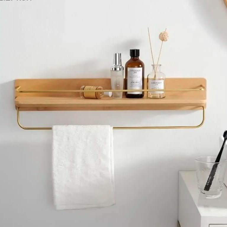 NATURAELLO – Bamboo Wall Coat Rack with Shelf & Sturdy Hooks - Image 5