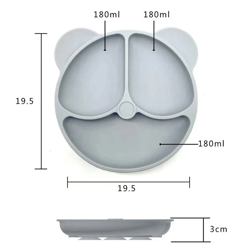 NATURBISS PLATE – Environmentally Friendly Silicone Suction Plate with Cartoon Design (BPA-Free) - Image 4