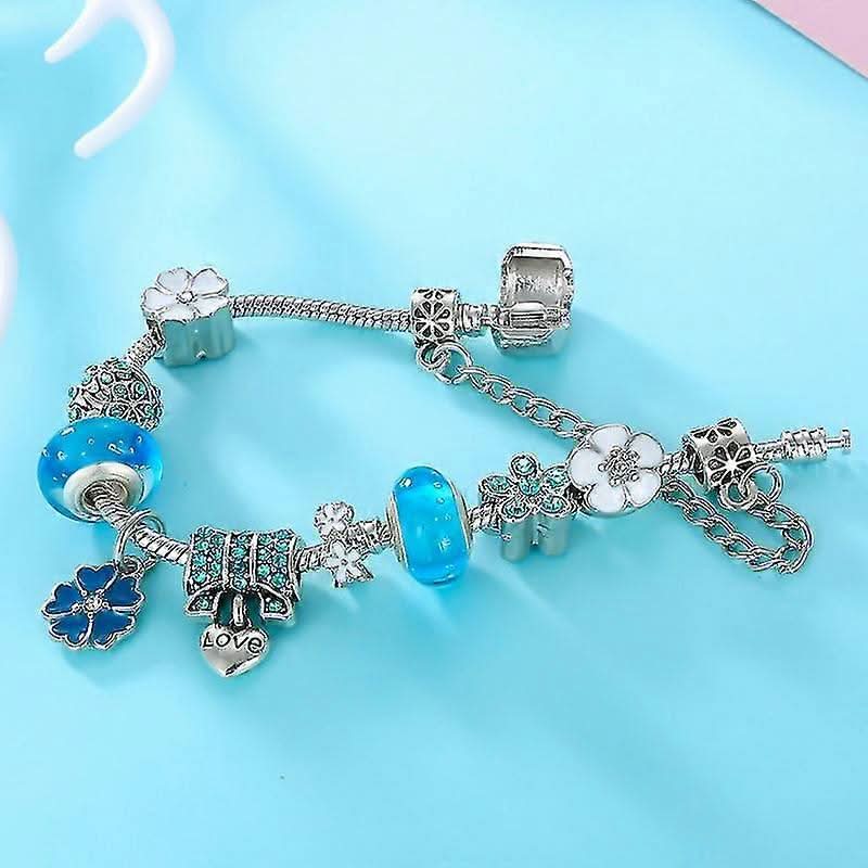 Bracelet Charm Made of Sterling Silver Elegant Floral Gift - Image 6