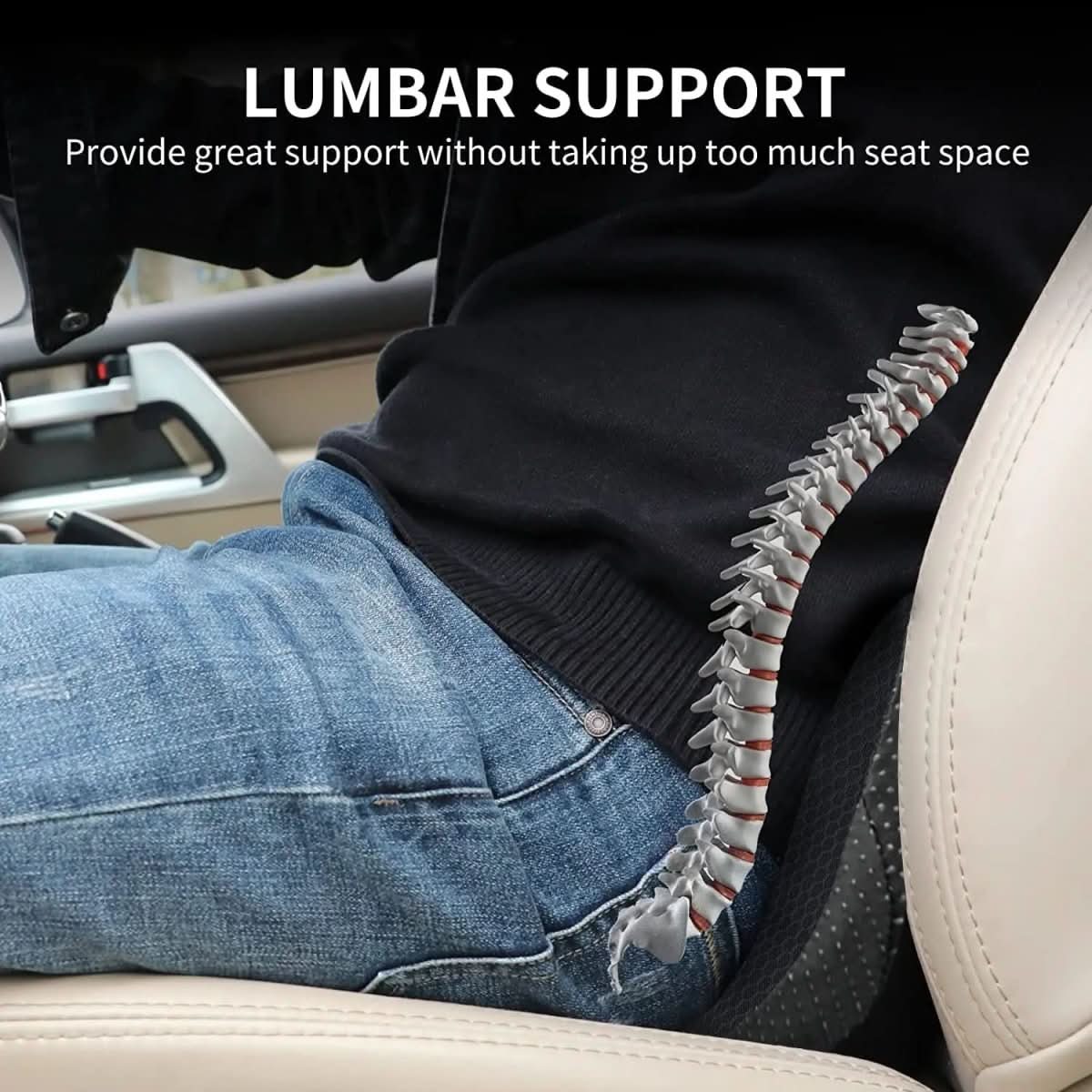 NERVOLIFT – Memory Foam Car Seat Cushion for Sciatica Relief and Posture Support - Image 5
