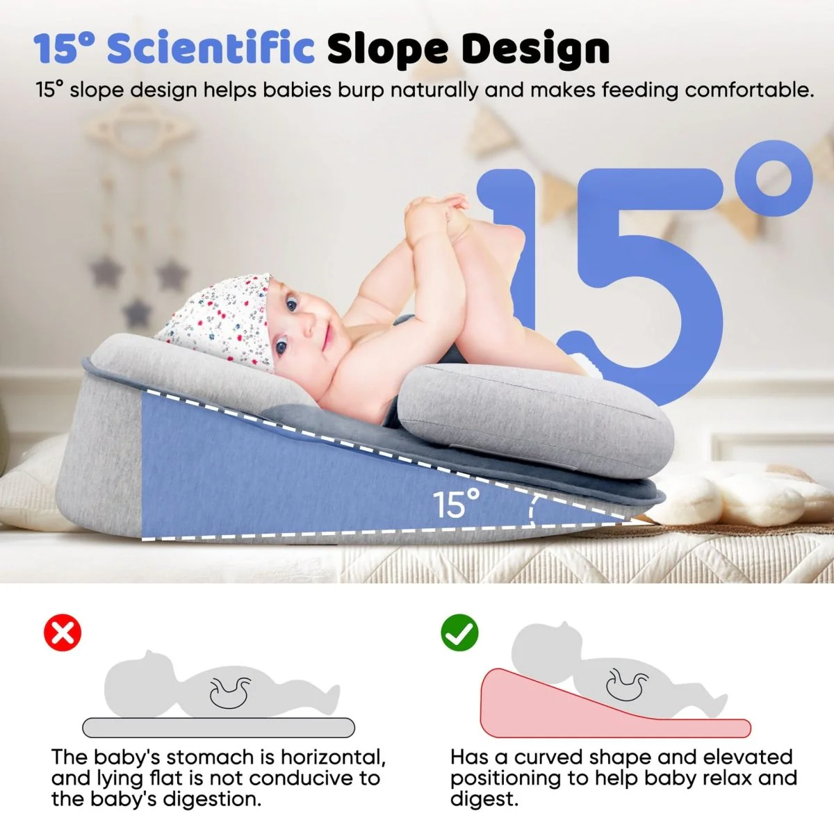 NestleNap Baby Pillow - Ergonomic pillow for safe baby sleep - Image 17