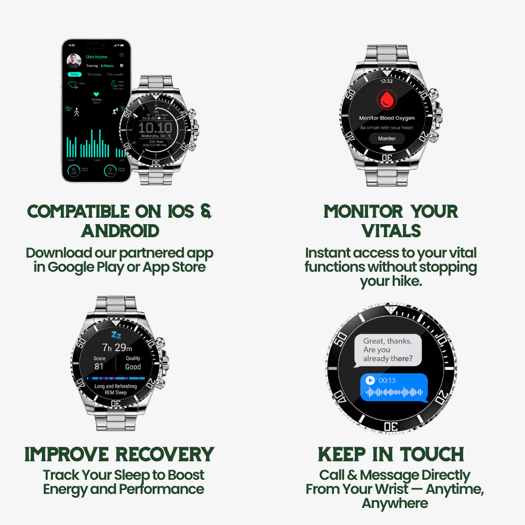 Nexos Pro - Tactical smartwatch with GPS & health monitoring - Image 9
