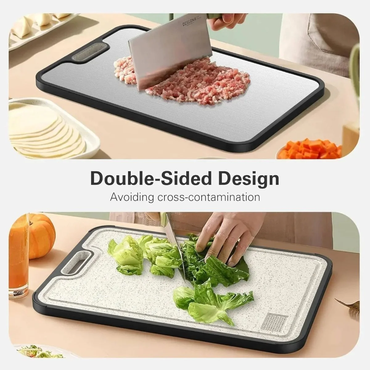 NOBLE CUT Titan Cutting Board – Double-Sided, Non-Slip Prep Surface - Image 3