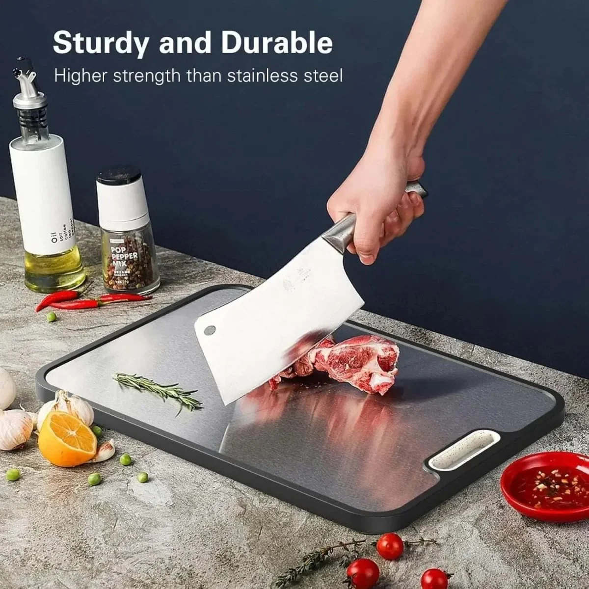 NOBLE CUT Titan Cutting Board – Double-Sided, Non-Slip Prep Surface - Image 4