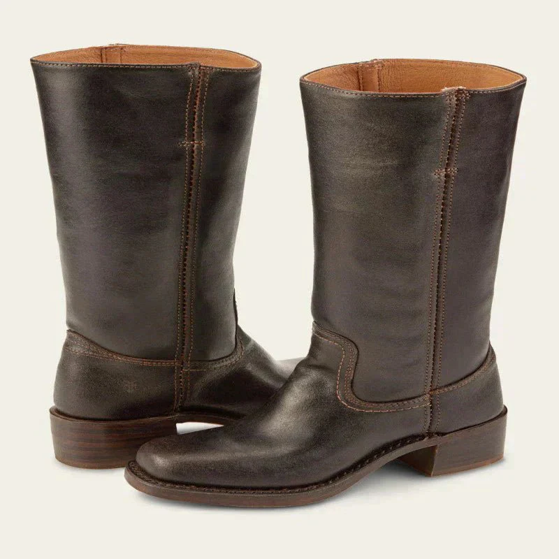 NOIRVA – Timeless Women's Leather Boots with Block Heel & Classic Design - Image 8
