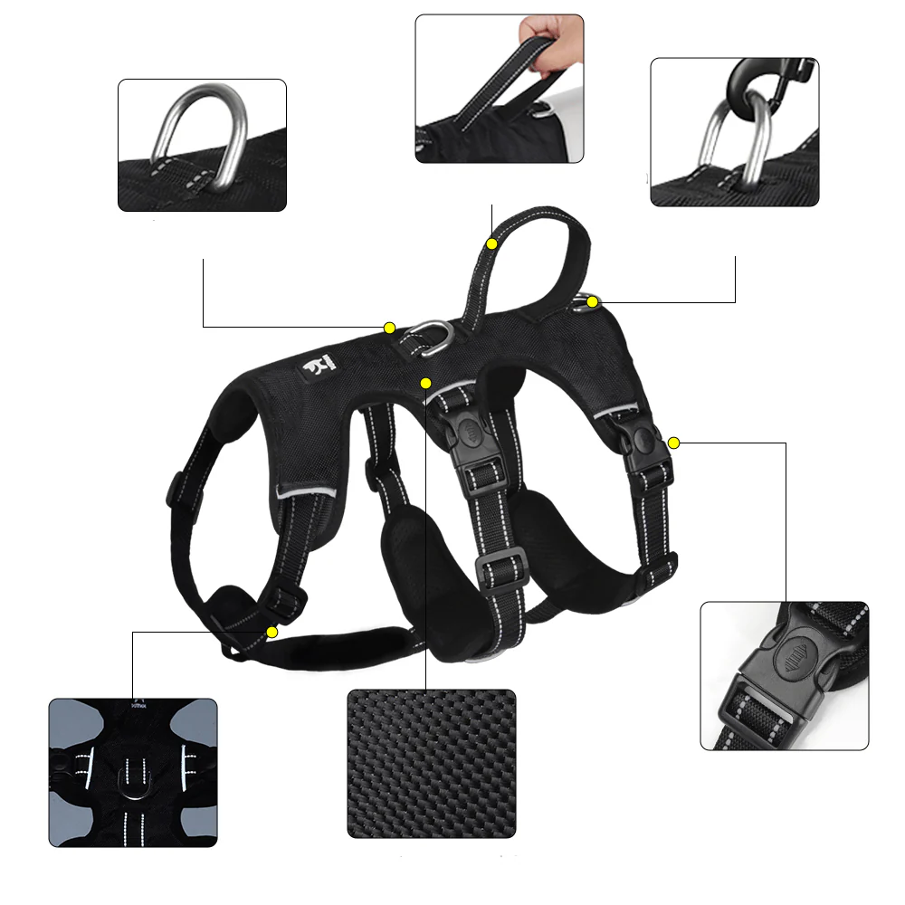 NoPull nylon dog harness - Reflective & escape-proof for relaxed walks - Image 7
