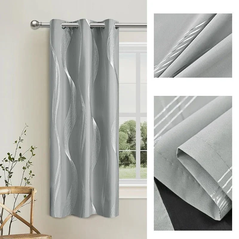 NORDALIS - Elegant Blackout Curtains with Modern Marble & Wave Pattern for Living Spaces - Image 11