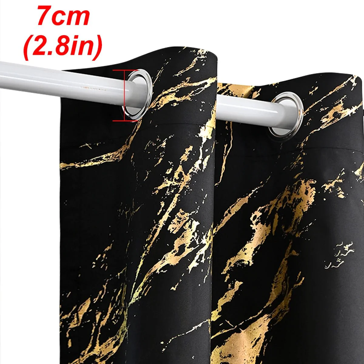 NORDALIS - Elegant Blackout Curtains with Modern Marble & Wave Pattern for Living Spaces - Image 4