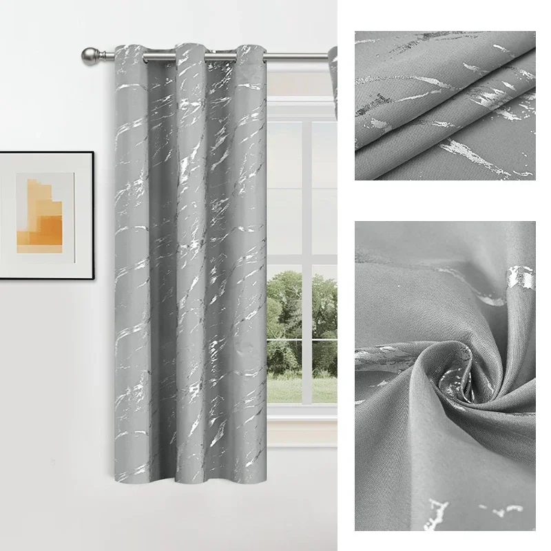 NORDALIS - Elegant Blackout Curtains with Modern Marble & Wave Pattern for Living Spaces - Image 6