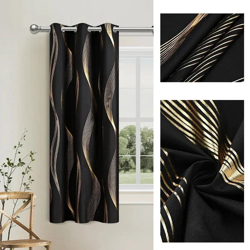 NORDALIS - Elegant Blackout Curtains with Modern Marble & Wave Pattern for Living Spaces - Image 7