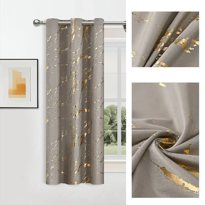 NORDALIS - Elegant Blackout Curtains with Modern Marble & Wave Pattern for Living Spaces - Image 9