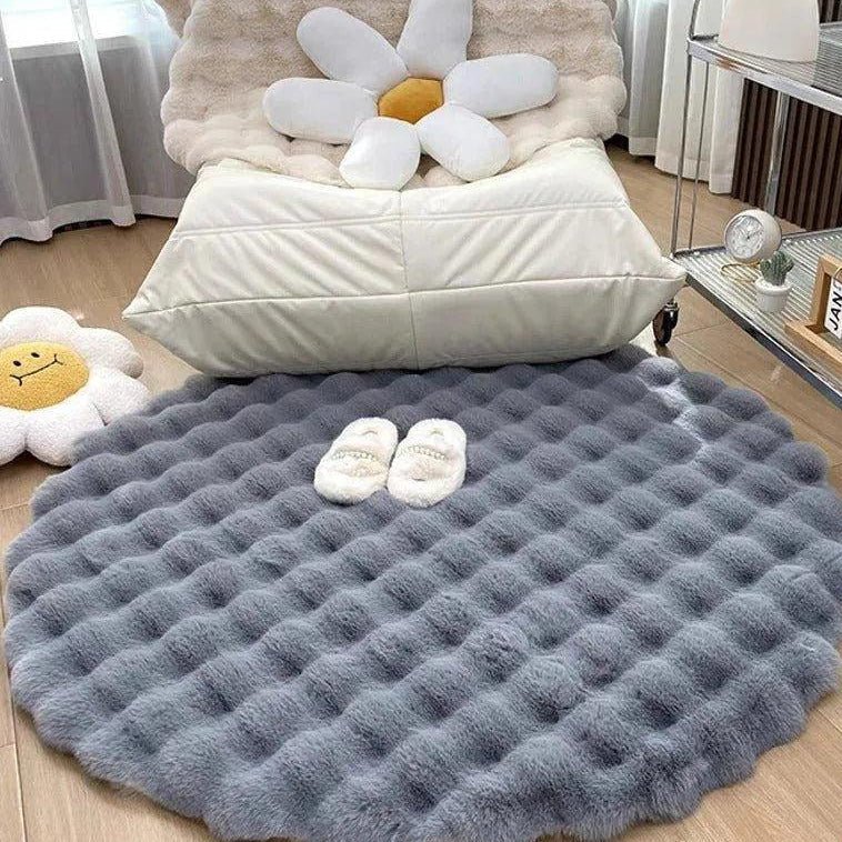 NORDILOFT – Fluffy, round polyester rug for cozy Scandinavian living spaces - Image 4