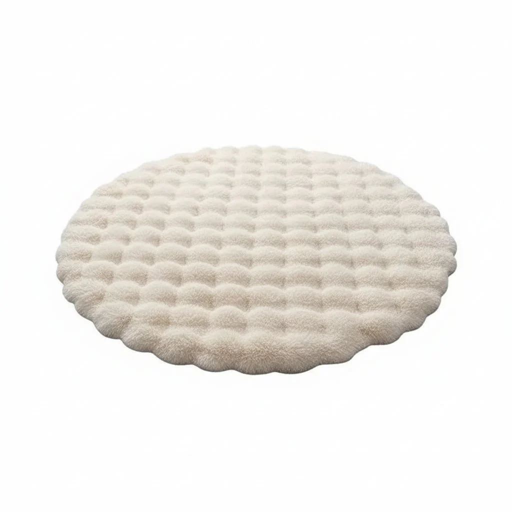 NORDILOFT – Fluffy, round polyester rug for cozy Scandinavian living spaces - Image 7