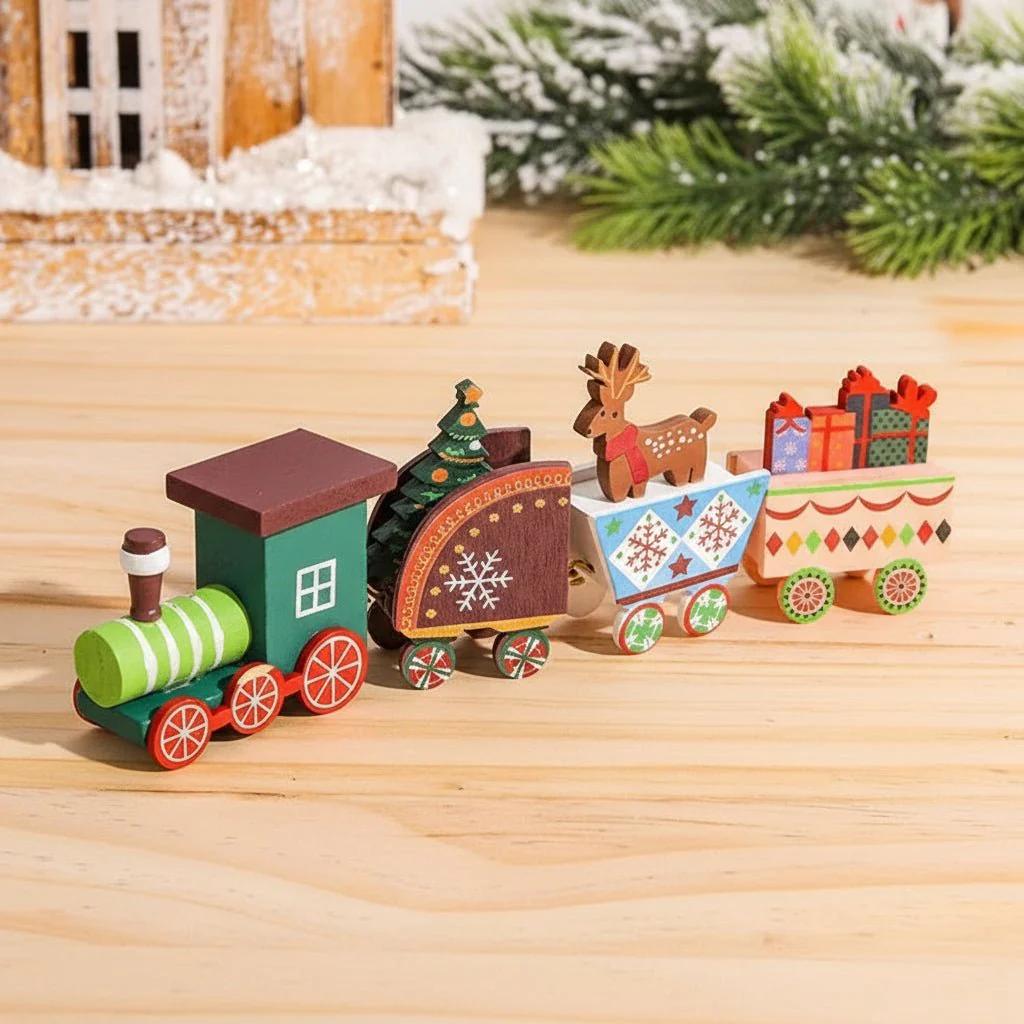 NORTHLINE – Festive Train Christmas Decoration made of Wood and Plastic - Image 29