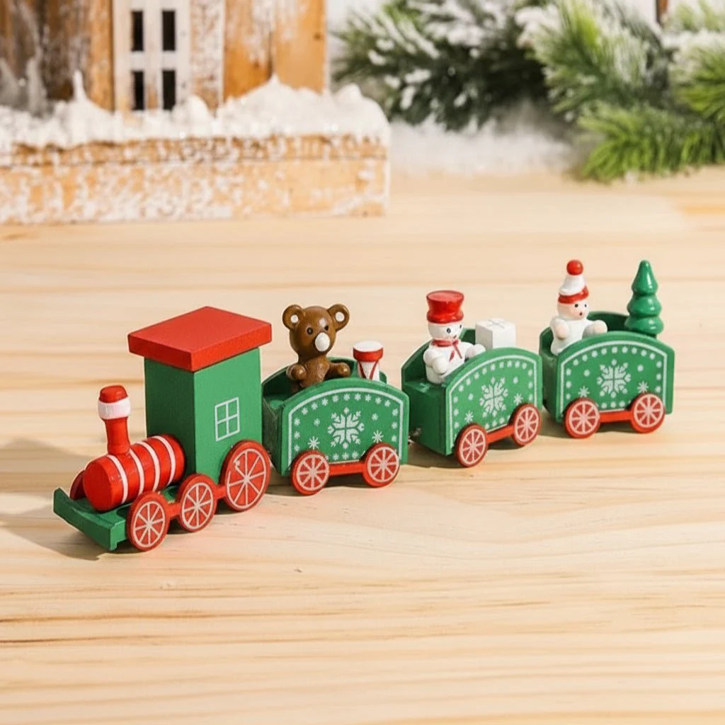 NORTHLINE – Festive Train Christmas Decoration made of Wood and Plastic - Image 36