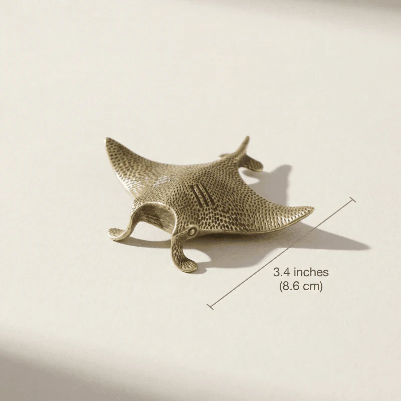 OCEANART - Handmade Brass Manta Ray Sculpture for Stylish Living Spaces - Image 8