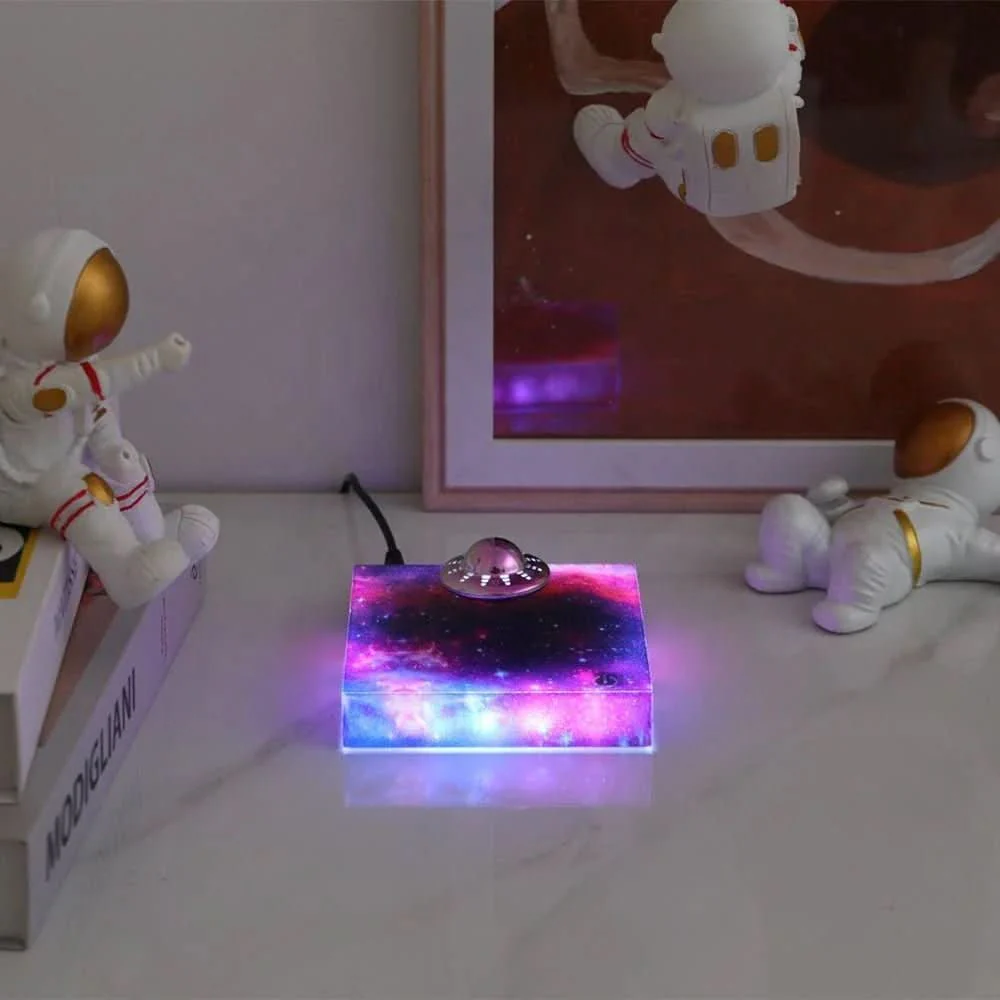 ORBITGLOW – Magnetic LED Night Lamp with Floating Spaceship Design - Image 3