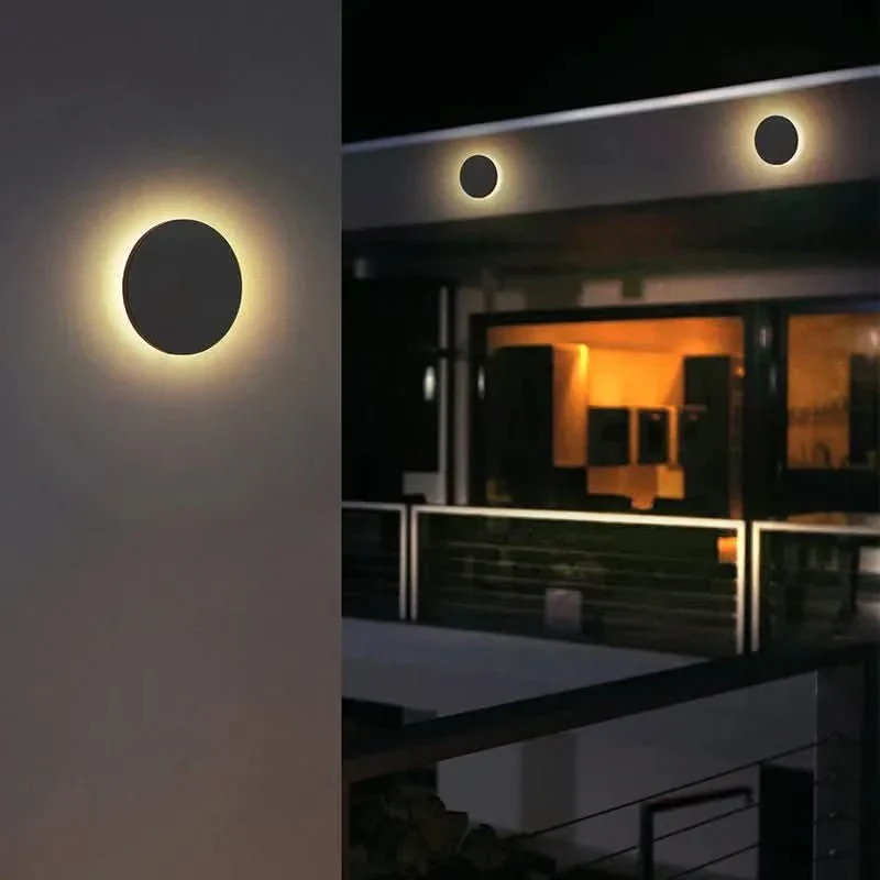 Orr Outdoor Wall Lamp - Minimalist LED wall light in round or square, IP65 - Image 2
