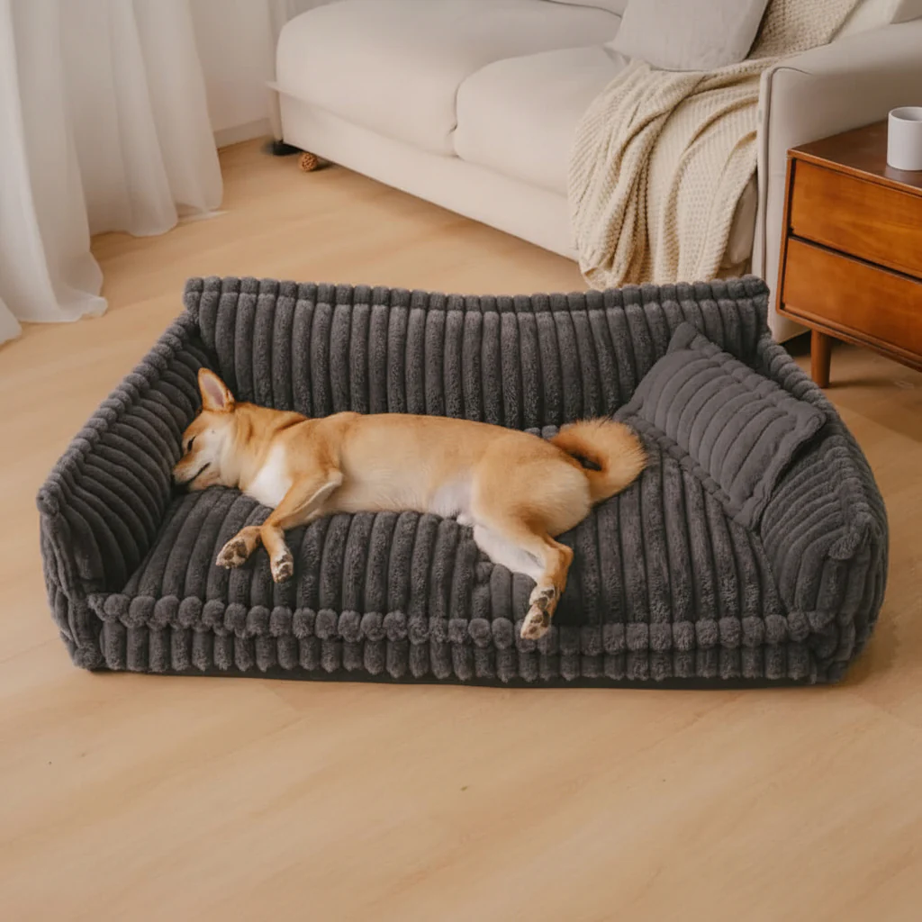 Snoozy Dream - Orthopaedic dog cushion with neck support & fluffy comfort - Image 3