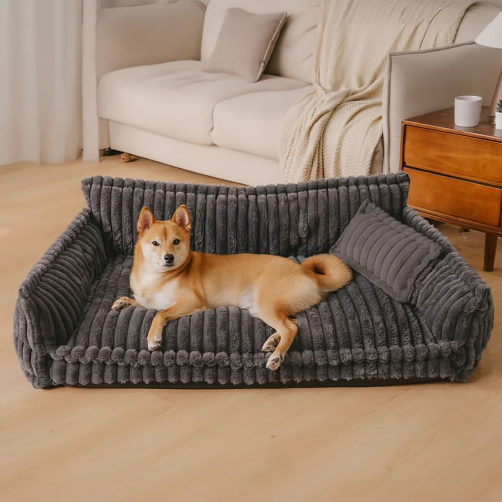 Snoozy Dream - Orthopaedic dog cushion with neck support & fluffy comfort - Image 6