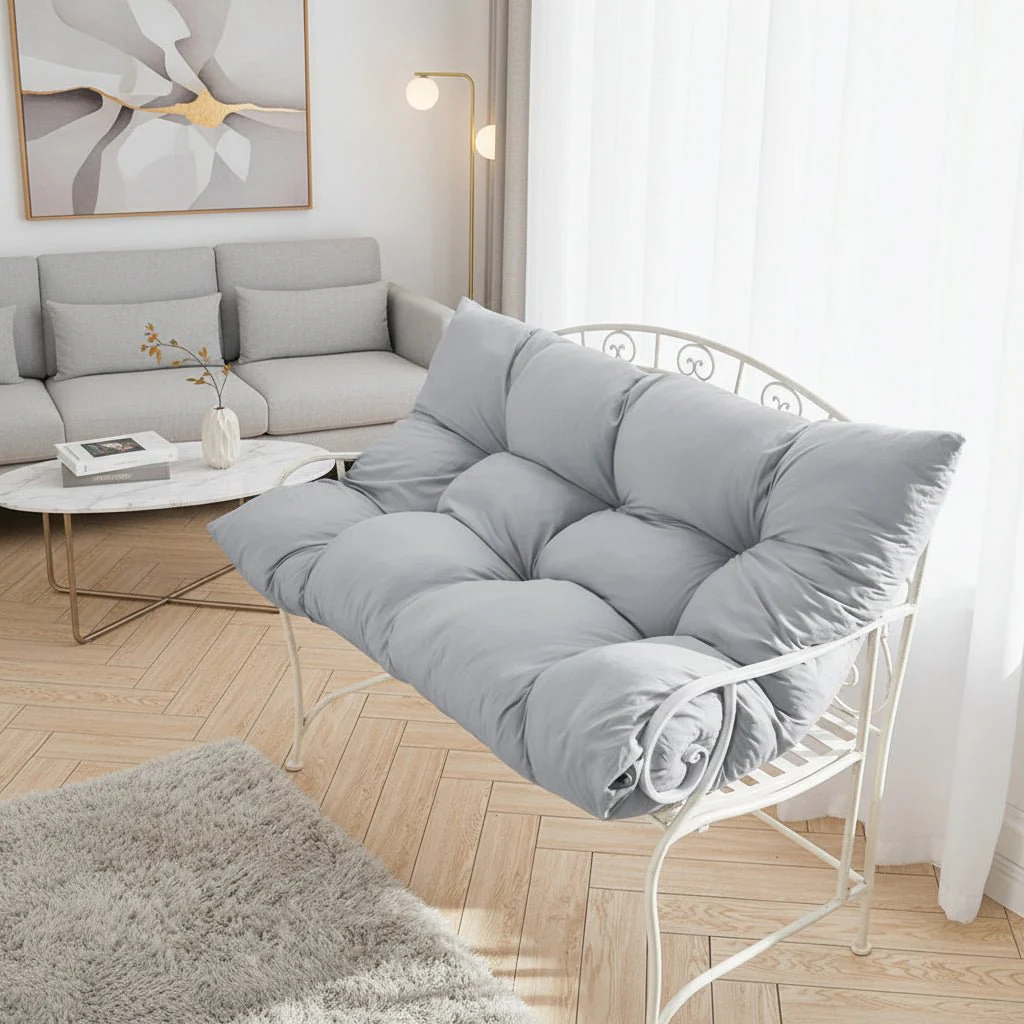 OUTCUSH – Quilted outdoor bench cushion for weatherproof seating comfort