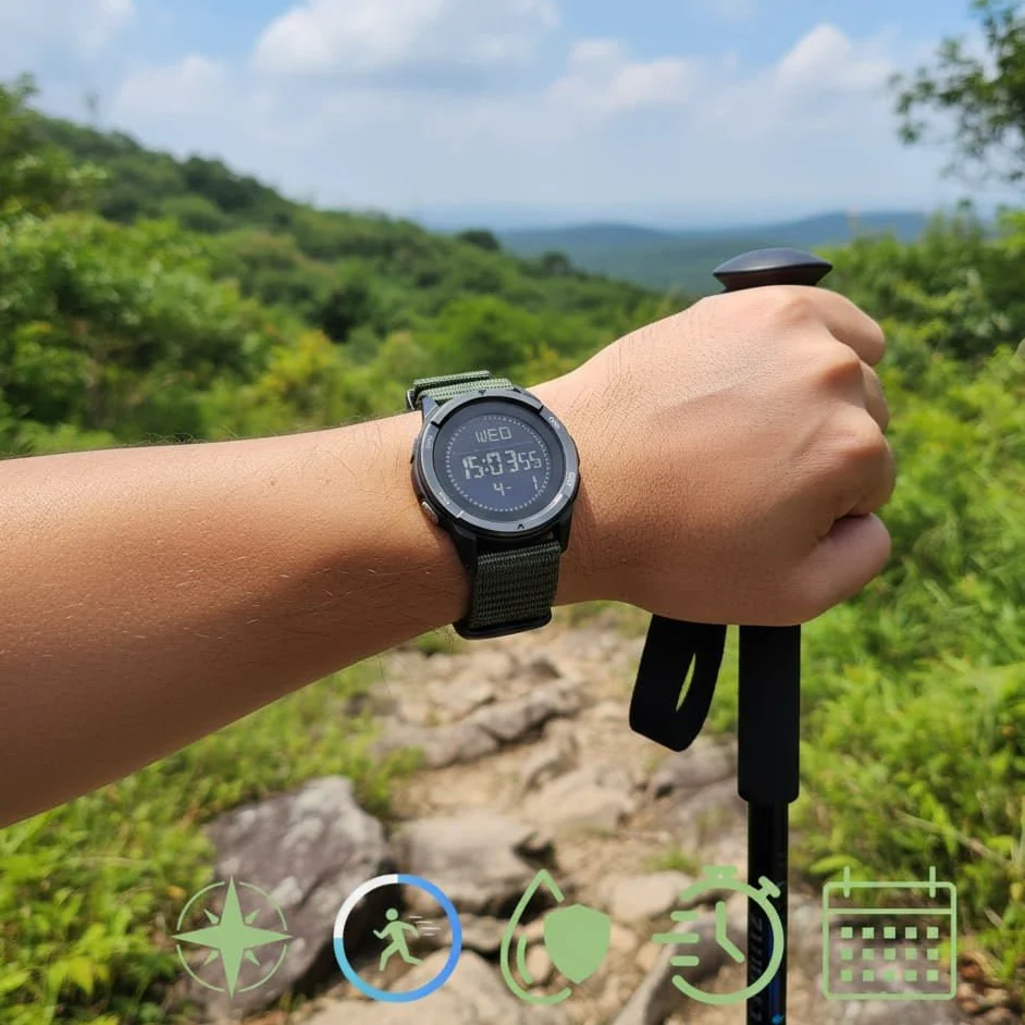 OUTDOORTIME – Sports watch with carbon design for adventure - Image 2