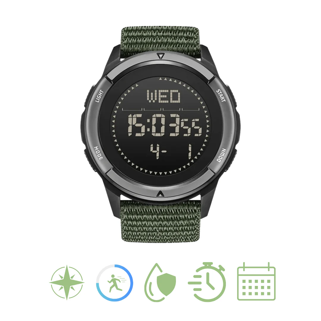OUTDOORTIME – Sports watch with carbon design for adventure - Image 4